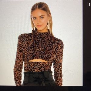 Camila Coelho Kristi Leopard top